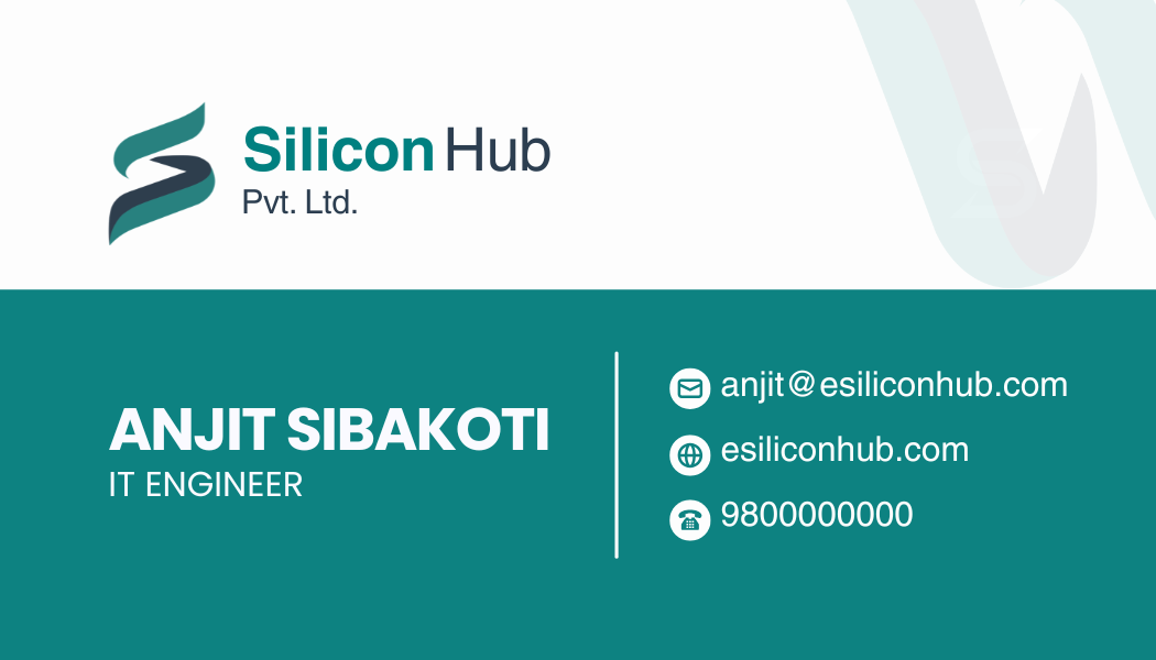 Silicon Hub business card design